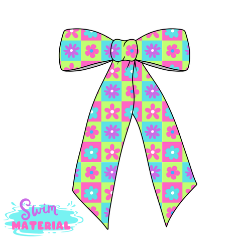 Cutsie Floral Long Tail Swim Bow