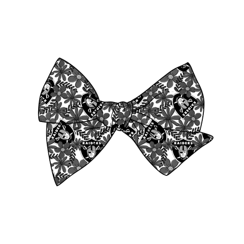 Las Vegas Raiders 5" Pre-Tied Fabric Bow