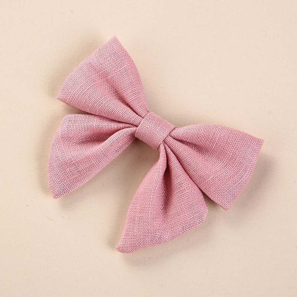 3" Pre-Tied Linen Fabric Bow