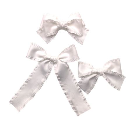 (Pre-Order) White Ribbon Bows