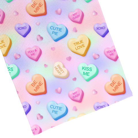 (Pre-Order) Conversation Hearts Double Sided Hand Towel / Cloth