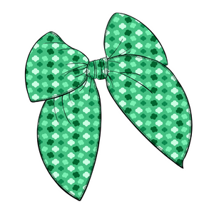 Girl Scouts Emblem Large Serged Edge Pre-Tied Fabric Bow
