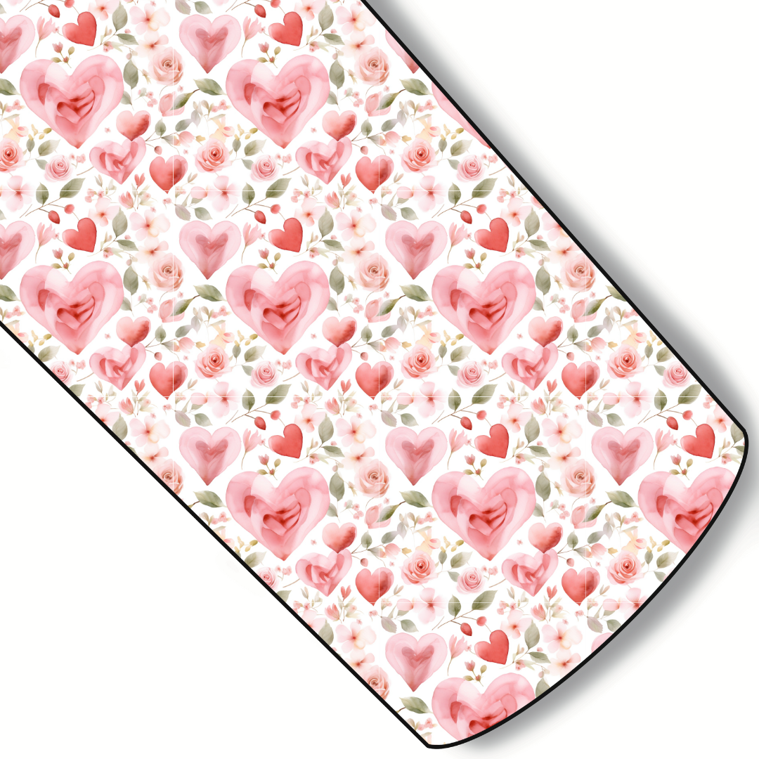 Heart Floral Custom Faux Leather