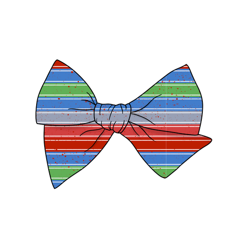 Chucky 5" Pre-Tied Fabric Bow