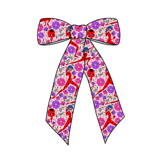 Miraculous Ladybug Long Tail Fabric Bow