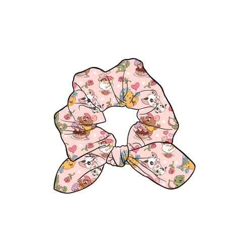 (Pre-Order) V-Day Friends Hand Tied  Knotted Bow Scrunchie