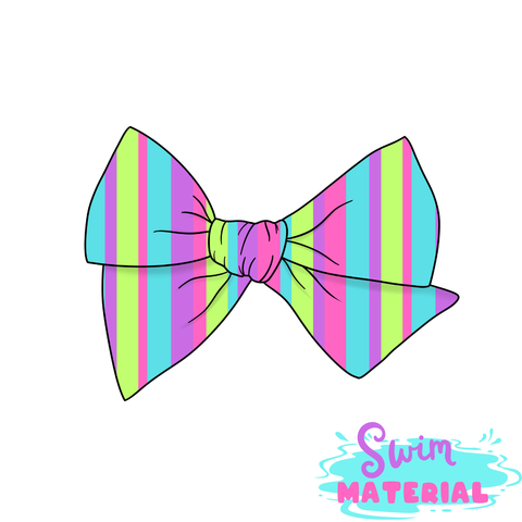 Cutsie Stripe 5" Pre-Tied Swim Bow