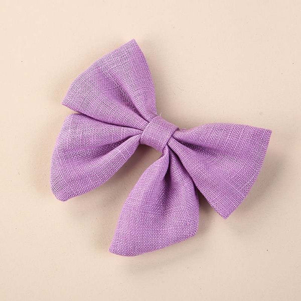 3" Pre-Tied Linen Fabric Bow