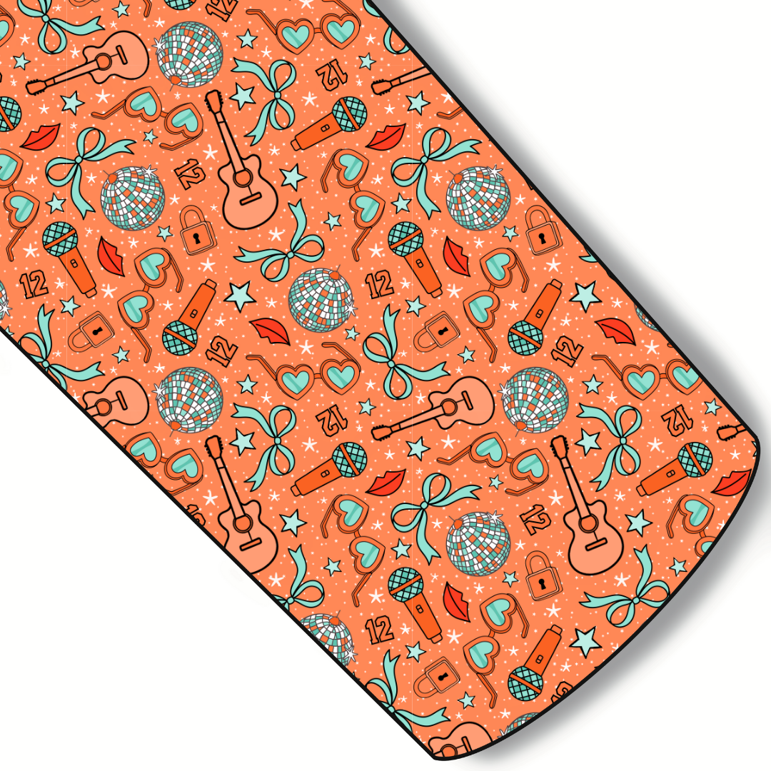 Orange Life of a Showgirl Custom Faux Leather