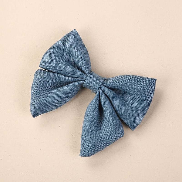 3" Pre-Tied Linen Fabric Bow