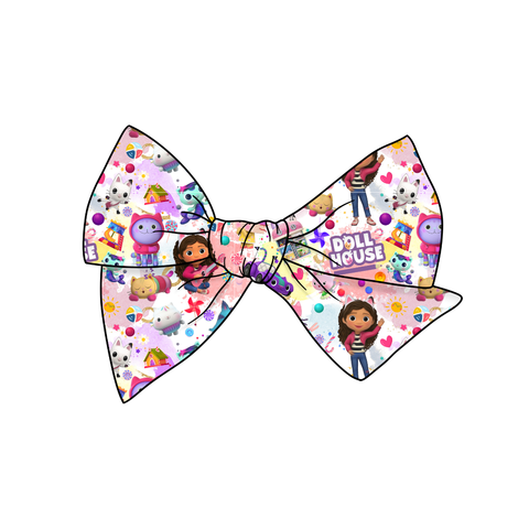 Gabby's Doll House 5" Pre-Tied Fabric Bow