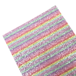 (NEW) Rainbow Glitter Stripe Chunky Glitter