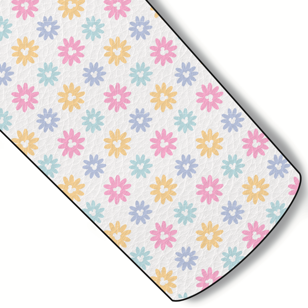 Summer Mouse Flowers Custom Faux Leather