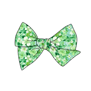 Clover Floral 5" Pre-Tied Fabric Bow
