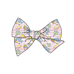 Oh the Places 5" Pre-Tied Fabric Bow