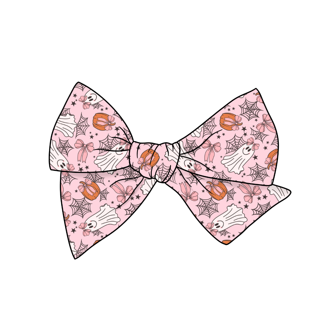 Spooky Cute 5" Pre-Tied Fabric Bow