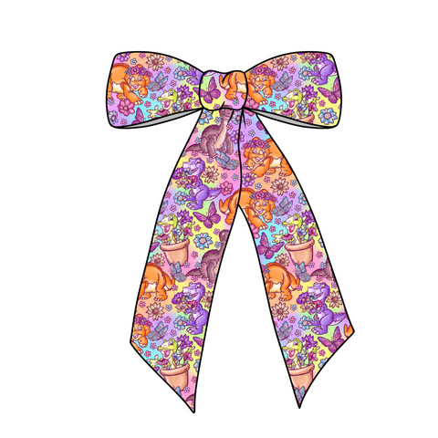 Little Foot & Friends Long Tail Fabric Bow