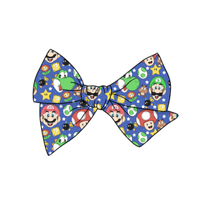 It's Me Mario 5" Pre-Tied Fabric Bow