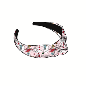 (Pre-Order) Pink Frosty & Friends Knotted Headband