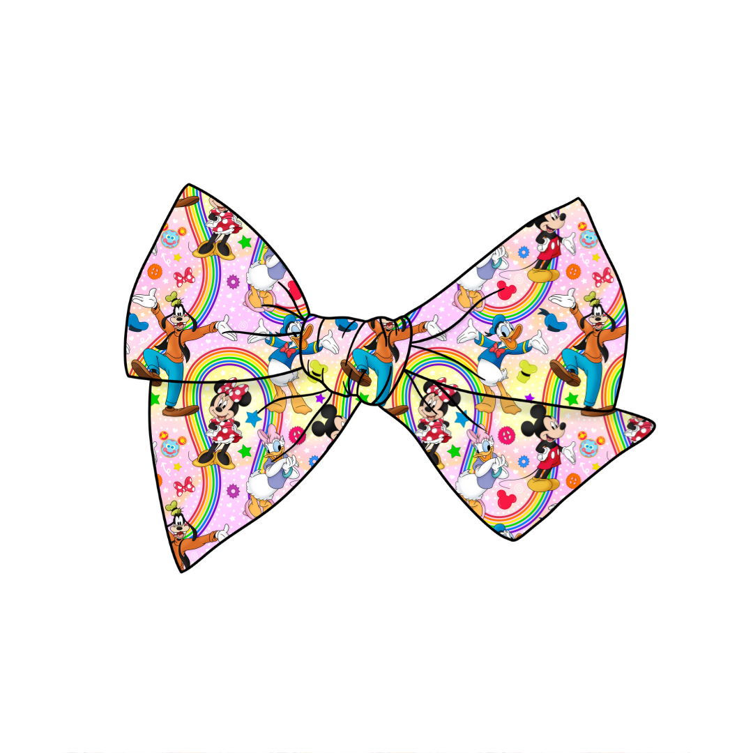 Clubhouse Friends 5" Pre-Tied Fabric Bow