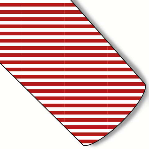 Thin Red & White Stripe Custom Faux Leather