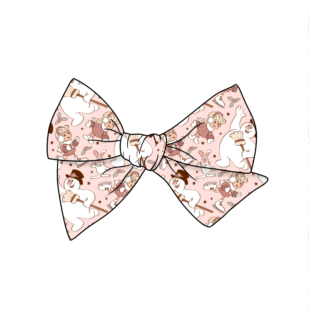 Jolly Happy Soul 5" Pre-Tied Fabric Bow