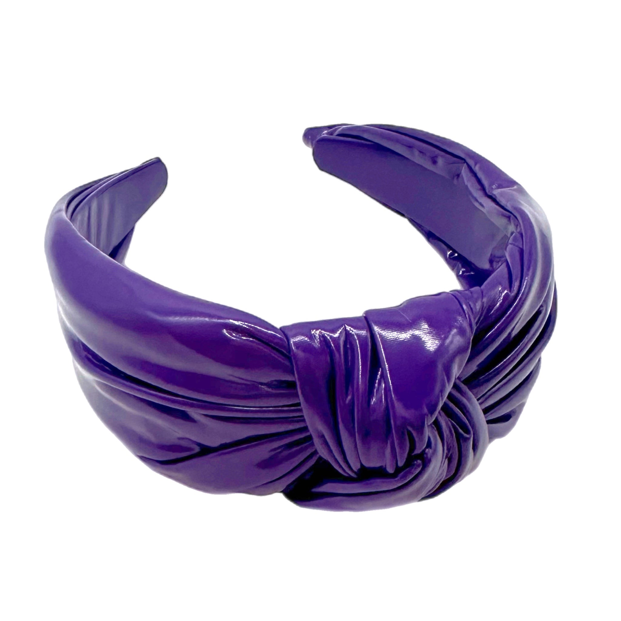Purple Patent Leather Knotted Headband