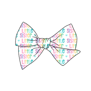 Little Sister 5" Pre-Tied Fabric Bow