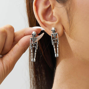 (Pre-Order) Silver Skeleton Earrings