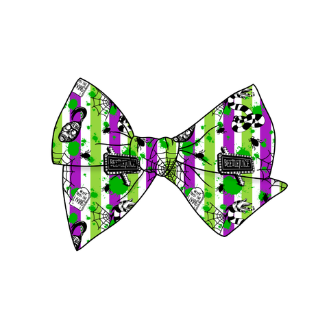 Beetlejuice 5" Pre-Tied Fabric Bow
