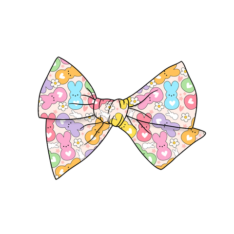 (Pre-Order) My Peeps 5" Pre-Tied Fabric Bow