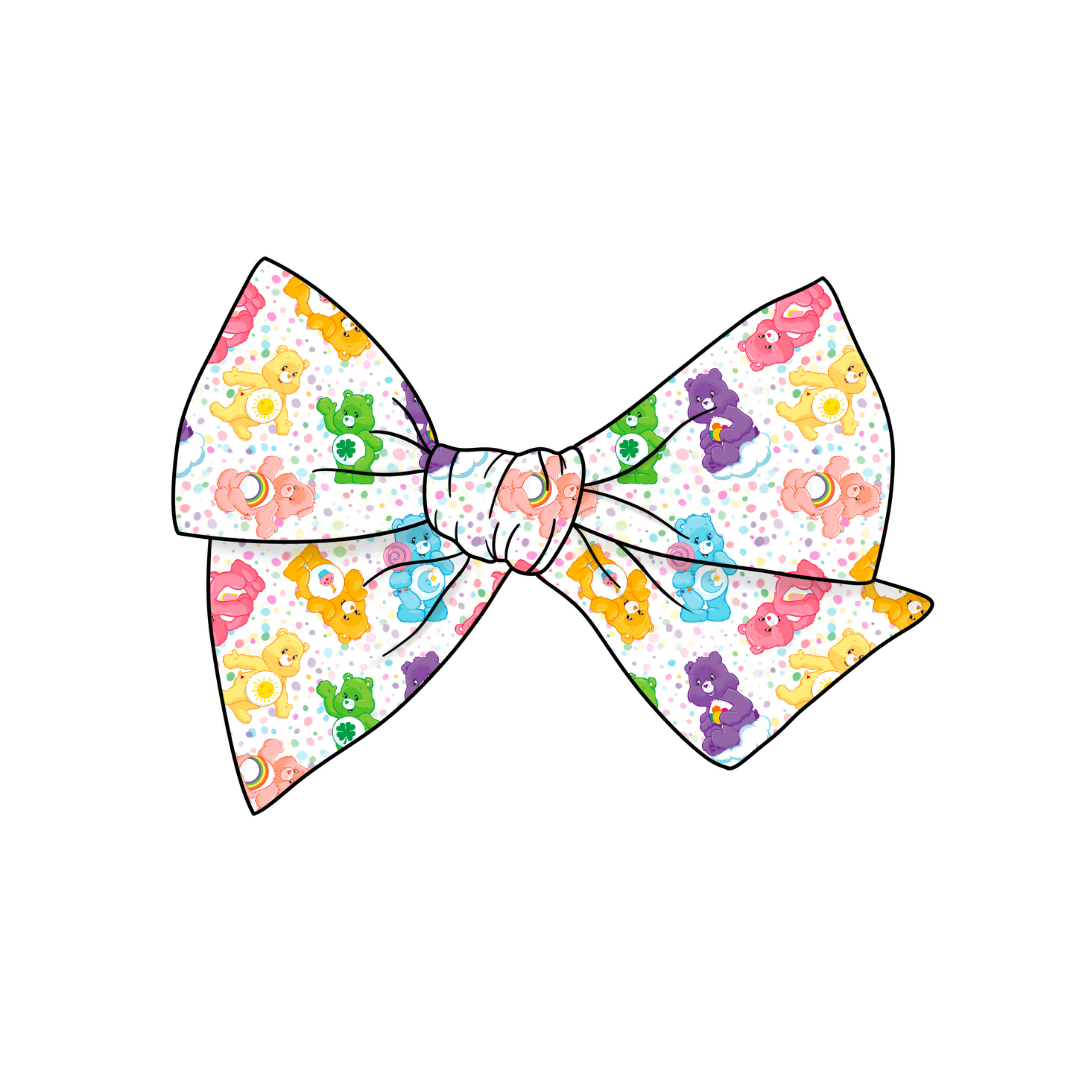 Caring Bears 5" Pre-Tied Fabric Bow