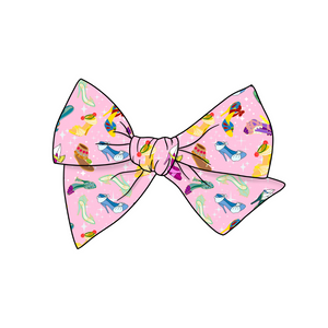 If the Princess Shoe Fits!! 5" Pre-Tied Fabric Bow