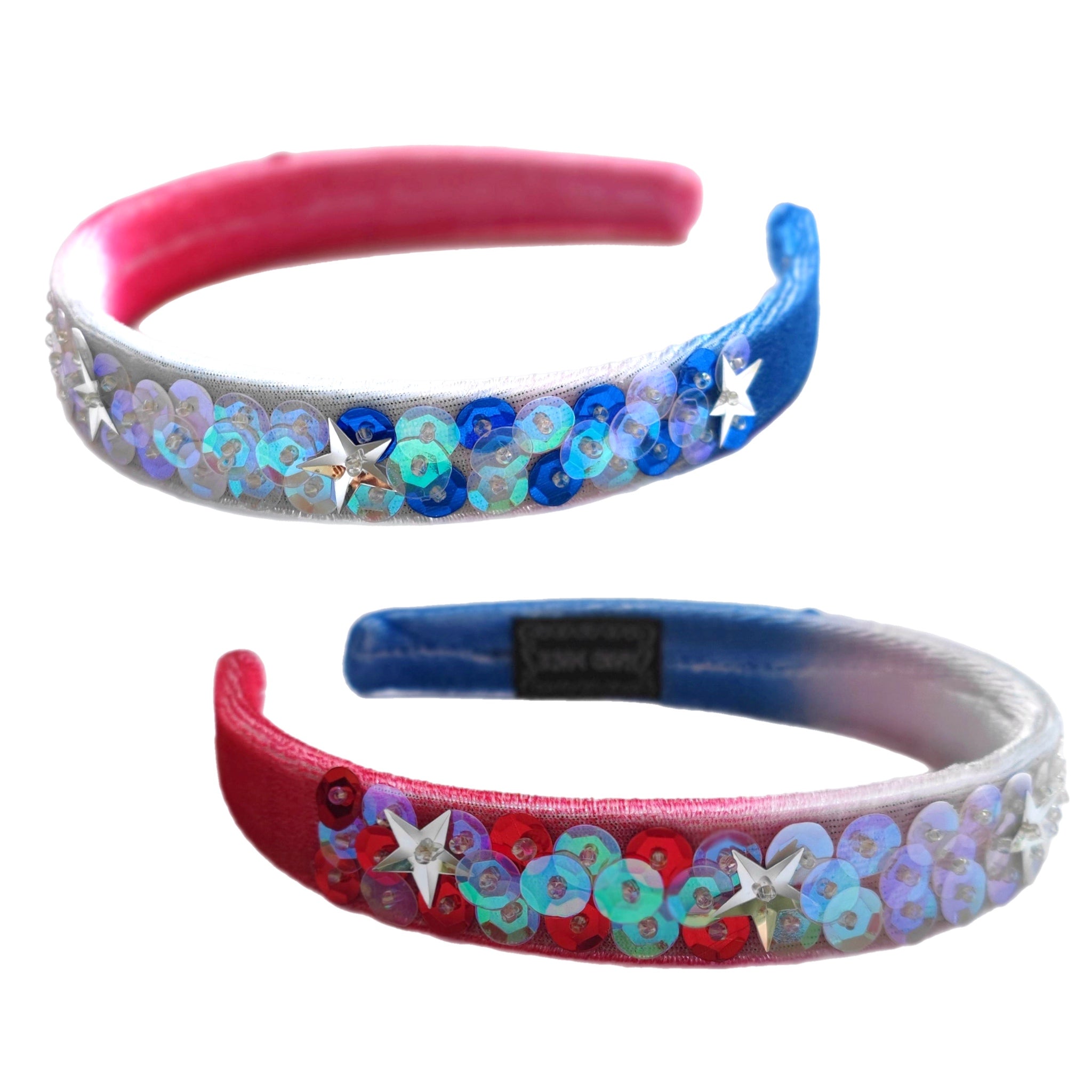 USA Tie-Dye Velvet Sequin Headband