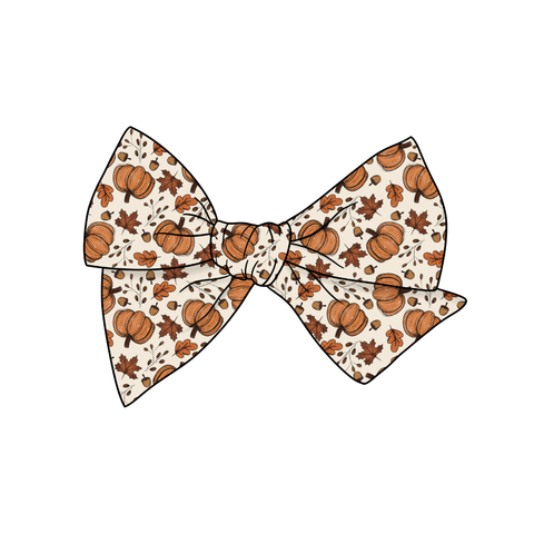 Fall Feels 5" Pre-Tied Fabric Bow