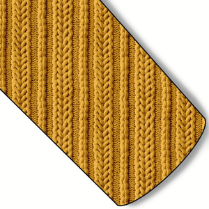 (Pre-Order) Mustard Fall Knit Sweater Custom Faux Leather