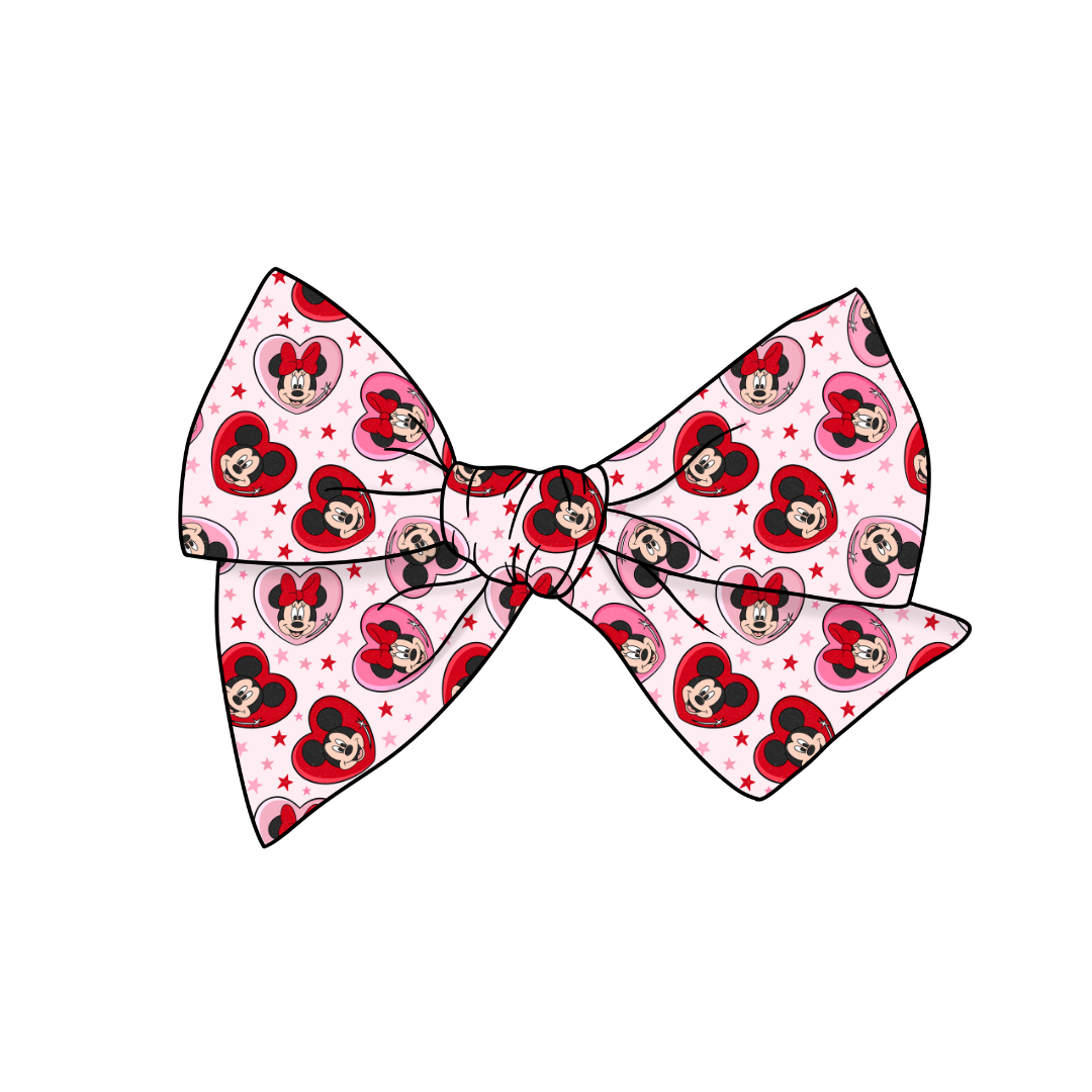 Cutest Couple 5" Pre-Tied Fabric Bow