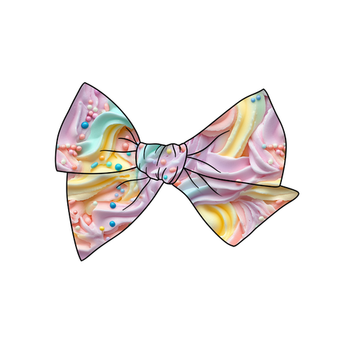 (Pre-Order) Pastel Frosting 5" Pre-Tied Fabric Bow