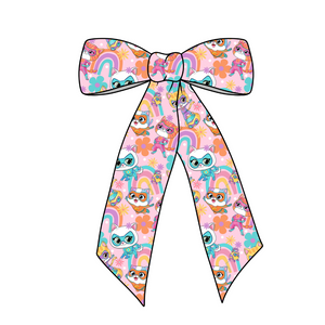 Super Kitten Long Tail Fabric Bow