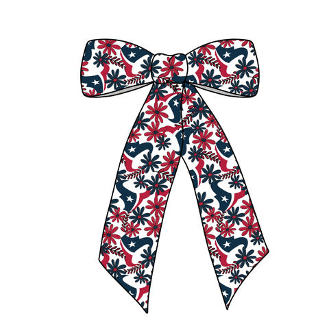 Houston Texans Long Tail Fabric Bow