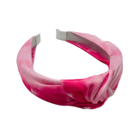 Pink Tye-Dye Knotted Headband