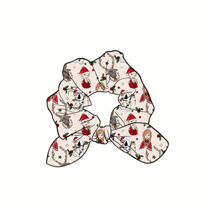 (Pre-Order) Xmas Frozen Hand Tied  Knotted Bow Scrunchie