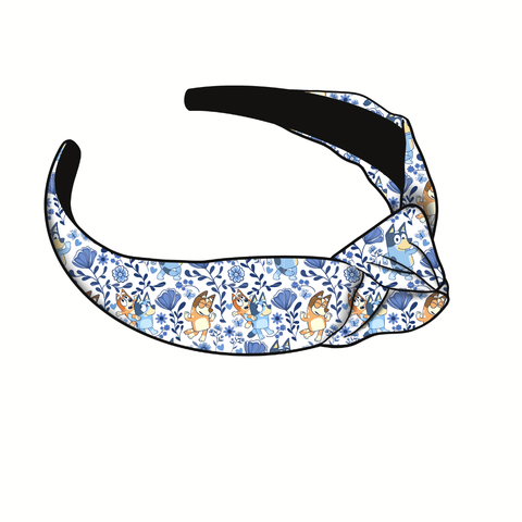 Floral Heelers Knotted Headband
