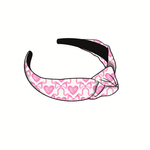 Coquette & Hearts Knotted Headband