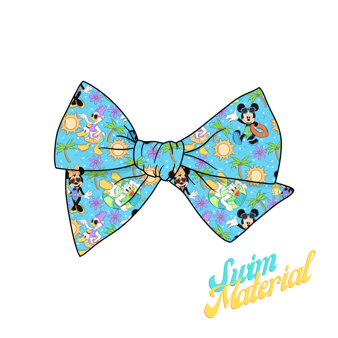 Pool Party 5" Pre-Tied Swim Bow