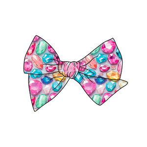 Your A Gem 5" Pre-Tied Fabric Bow