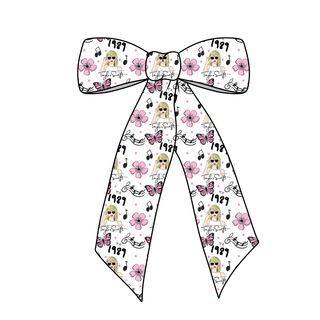 Swiftie 1989 Long Tail Fabric Bow