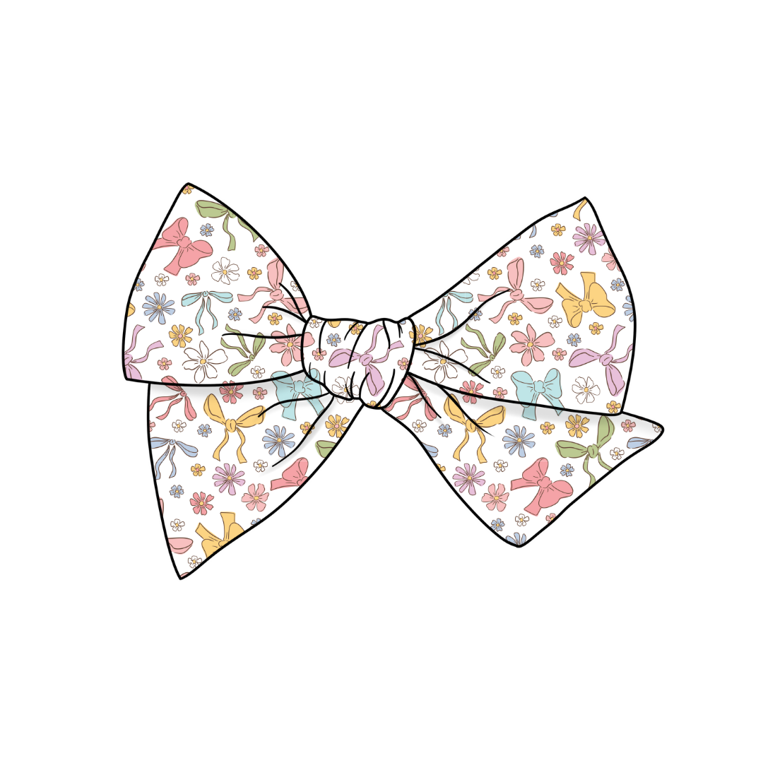 (Pre-Order) Colorful Coquette Bows 5" Pre-Tied Fabric Bow