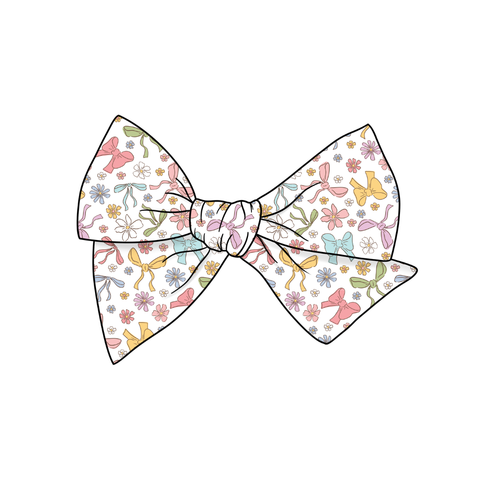 (Pre-Order) Colorful Coquette Bows 5" Pre-Tied Fabric Bow