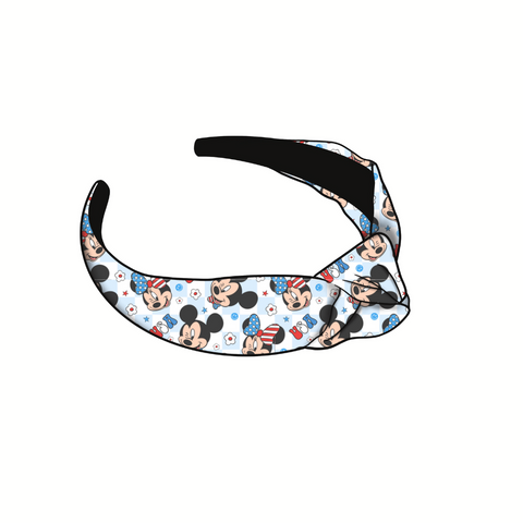 Patriotic Mouse Knotted Headband